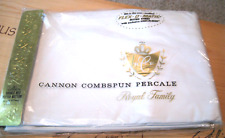 Sealed Vtg Cannon 'Royal Family' Combspun Percale Double Fitted Bed Sheet NEW picture