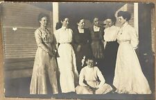 RPPC Normal Illinois Ladies on Porch Lindsey Antique Real Photo Postcard c1910 picture