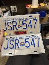 Pair Of Beautiful British Columbia License Plate JSR-547  picture