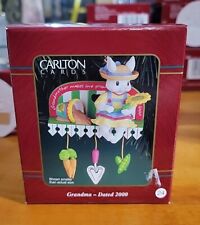 Vintage Carlton Cards Heirloom Collection #24  Grandma Gardening Bunny 2000  picture