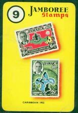 1955 Pepys, Scouting card game (Boy Scouts), # 9, Stamps, 1952 Jamaica picture