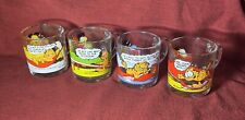 Vintage 1978-80 Garfield McDonalds Glass Coffee Mugs Cups set of 4 picture