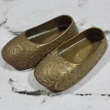 Vintage Mini Brass Slippers Shoes From India  picture