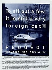 1991 PEUGEOT 405 Beyond The Obvious Vintage PRINT AD picture