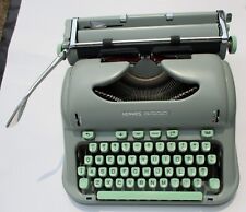 Super Nice Vintage Hermes 3000 Sea Foam Green Typewriter with Case picture