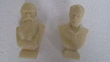Vintage soviet bakelite figurines, busts USSR P. Tchaikovsky, L. Tolstoy picture