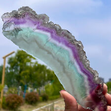 441G Natural crystal watermelon fluorite crystal slices original stone specimens picture