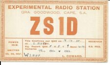 QSL 1935 South Africa  radio card picture