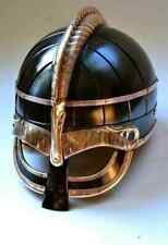 Helmet 20 Gage Steel Medieval Vendel Viking Helmet Knight Armor Brass HelmX-MASS picture