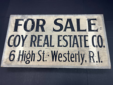 VERY COOL OLD WOODEN SIGN REAL ESTATE FOR SALE 6 HIGH ST. WESTERLY R.I. picture