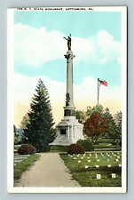 Gettysburg Pennsylvania, THE N.Y. STATE MONUMENT, Historic, Vintage Postcard picture