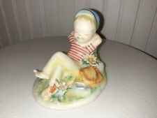 Royal Adderly Floral Mabel Lucie Attwell Adorable Boy Figurine 