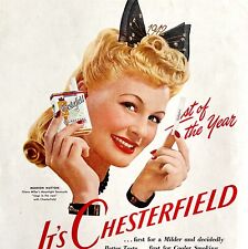 Chesterfield Cigarettes Marion Hutton WW2 Era 1942 Advertisement Tobacco DWKK12 picture