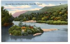 Winooski River and Mountain Range Green Mountains Vermont VT Vintage Postcard picture