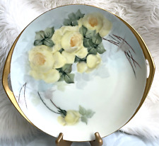 Rosenthale Donatello Bavaria Mary Mullin Cake Plate Yellow Roses Gold Handles picture