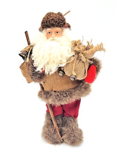 Santa Claus Mountain Rustic Christmas Figurine Decor GREAT for Outdoor Lovers picture