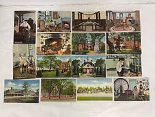 LOT x15 Vtg 1940's Williamsburg VA ART-Colortone Postcards Genuine Curteich picture