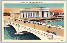 Philadelphia, Pennsylvania - Pennsylvania Railroad Station - Vintage Postcard picture