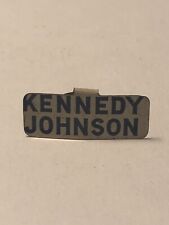 1960  John F Kennedy & Lyndon B Johnson Lapel Pin Vintage Blue White picture