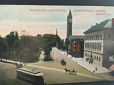 Postcard  Hand Tinted View of Washington & Broad Streets in Newark, NJ.    U6 picture