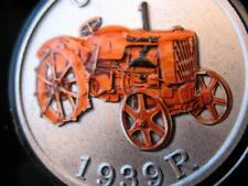 1-OZ. SILVER 1939-CHASE R JOHN DEERE TRACTOR WITH ORNAMENT CAPSULE  COIN+GOLD picture
