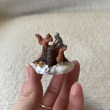Lemax Christmas Village Snowy Woodland Squirrels On Stump Tree Forest picture