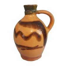 Old Chippy Mexican Pottery Jug Vase Tlaquepaque Folk Art picture