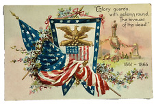 Decoration Day Postcard GAR Patriotic Tucks 107 Glory Guards With Solemn Round picture