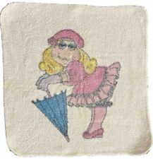 Vtg 1980 Henson Muppets Miss Piggy Pin-Up Lady Pepperell Dish Towel Wash Cloth picture