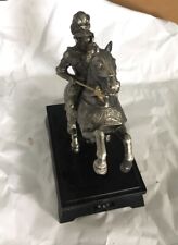 Vintage Transistor Radio Metal Knight in Armor On Horse Back picture