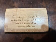 Mikutowski Woodworking Maple Promise Box With Robert Sexton Quote picture