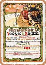 METAL SIGN - 1898 Beneficent Festival Velodrome of Barcelona Vintage Ad picture