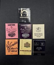 Lot of 7 Iowa Full  Vintage Matchbook Mens Clothing-Cleaners-Shoes Advertising picture