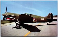 Curtiss P-40E Warhawk, USAF Museum, Ohio - Postcard picture