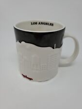 STARBUCKS Black White LOS ANGELES 3D SKYLINE RELIEF 16 oz Collectors Mug 2012 picture