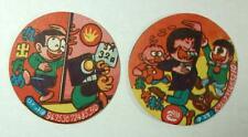 Pair of Vintage Japanese Round Menko Cards- Anime Kids-Osomatsu-Kun picture