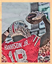 Marvin Harrison Jr. Art Card Limited /12 MPRINTS Signed By Artist picture