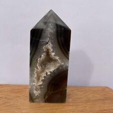 112g Natural Green ghost phantom Clear quartz obelisk crystal wand point healing picture