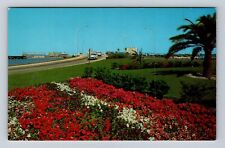 Clearwater Beach FL-Florida, Approach to West Bridge, Vintage Souvenir Postcard picture