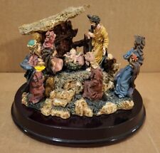 VTG • Nativity Scene/Creche • Resin On Wood Base • Excellent Condition picture