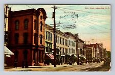 Amsterdam NY-New York, Main Street, Business & Shopping Vintage c1910 Postcard picture