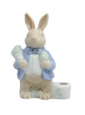 Biedermann Rabbit Figurine Brown Blue Jacket Courting Bunny Miniature Sri Lank picture