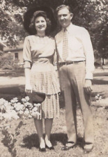 4W Photograph 1940 Pretty Woman Handsome Man Cute Couple  picture