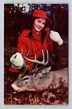 New Lisbon WI-Wisconsin, Modern Diana With Deer, Antique, Vintage Postcard picture