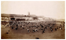 England, Ramsgate, Lively View of the Beach Vintage Albumen Print Album Print picture