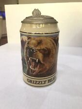 american GRIZZLY bear budweiser endangered species series beer stein-mug picture