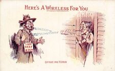 Postcard Humor: Here's a Wireless for You - Hobo and Old Lady, 1908 P. Gordon picture