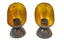 Vintage Mid Century Candlestick Holder Pair Chair Shaped Atomic Design picture