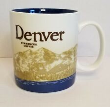 2009 Denver Starbucks Collector Series Mug White/Wheat/Blue ~ Colorado Mountains picture