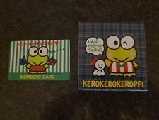 VTG Retro Sanrio Kerokerokeroppi Kero Kero Keroppi 1989 Notepad + Member Card  picture